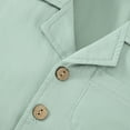 thumbnail image 6 of GYRATEDREAM Toddler Baby Boys Clothes Set Short Sleeve Button-Down Shirt Tops + Cotton Linen Shorts 2PCS Summer Outfit, 2-3Y, 6 of 8