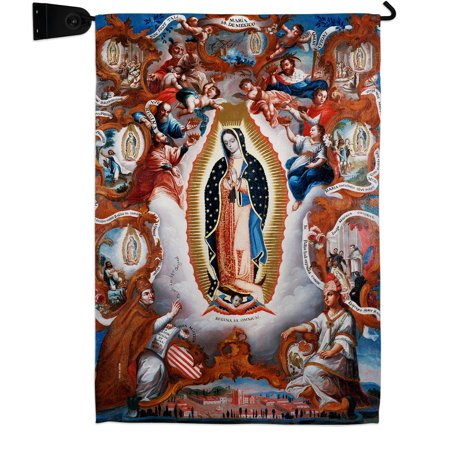 Virgin Of Guadalupe Garden Flag Set Faith 13 X18.5 Double-Sided Yard Banner