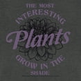 thumbnail image 2 of Junior's Wednesday The Most Interesting Plants Grow in the Shade Festival Muscle Graphic Tee Charcoal X Small, 2 of 4