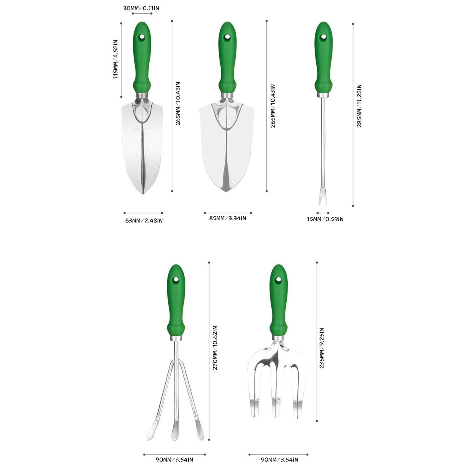 Kids Garden Tool Set 11-Piece Children Gardening Equipment with Apron Tote Bag for Outdoor Yard Play Planting Learning(Green)