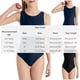 thumbnail image 3 of Traje de Baño para Niños Traje de Entrenamiento para Niñas en Negro O Azul Oscuro, Mezcla de Nylon Spandex de Moda Y Suave, 3 of 9