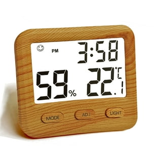 Vocoo Digital Hygrometer Indoor Thermometer for Home, Magnetic Room Temperature Gauge Humidity Monitor 3.3in Screen, Air Comfort Indicator, Time, Date
