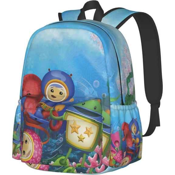 Cartoon Backpacks Team Anime Umizoomi Adjustable Funny Laptop Backpack Double Shoulder Bag for Women Men Climbing Shopping Work