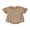 Khaki, variant on Hirigin Infant Baby Boy Girl Bubble Romper Solid Color Short Sleeve Bodysuit Oversized T-Shirt Tops 6 12 18 24 Months Summer Clothes