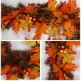 thumbnail image 3 of Injueey Guirnalda de otoño Artificial de larga duración de PVC con calabazas, conos de pino, respetuosa con el medio ambiente, elegante Kits de decoración para fiestas sin luz, 3 of 6