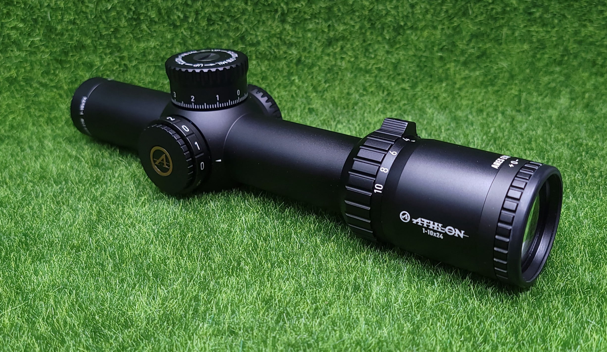 Athlon Optics Ares ETR Rifle Scope 1-10x 24mm Illuminated ATMR3 MIL Reticle Matte Black