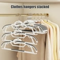 thumbnail image 4 of 10 Pack Non-Slip Plastic Hangers with Shoulder Guards | Space Saving Closet Organization for Wet or Dry Clothes | Windproof Hook for Ties & Suspenders, 4 of 6