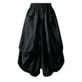 thumbnail image 4 of Tfken Women Skirts For Summer Elastic Waist Solid Color Long Skirts Trendy Daily Wear Female Soft Clothes Black, 4 of 9