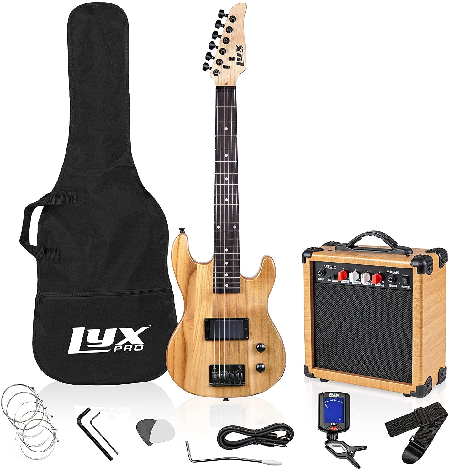 LyxPro Electric Guitar 30" inch Kit with 20w Amp, Natural