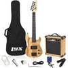 LyxPro 30” Electric Guitar & Electric Guitar Accessories for Kids, Natural