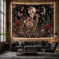 thumbnail image 6 of Stylized Human Skeleton With As Its Main, Spooky Gothic for Gothic Decor Fans, Dark Art Decor Room Accent, Halloween Gift, Tapestry Wall Hanging for Bedroom and Dorm, 6 of 7