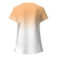 thumbnail image 4 of Rciityk Scrub for Women 2024 Stretch Scrub Top Summer Gradient Color Short Sleeve Workwear Professionals Uniforms with Pockets, 4 of 4