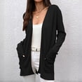 thumbnail image 2 of Open Front Cardigan for Women, Comdrip Women's Lightweight Cardigan Sweaters Open Front Long Sleeve Casual Loose Thin Cardigans with Pockets 2025 Light Weight Cardigan Women Black L, 2 of 4