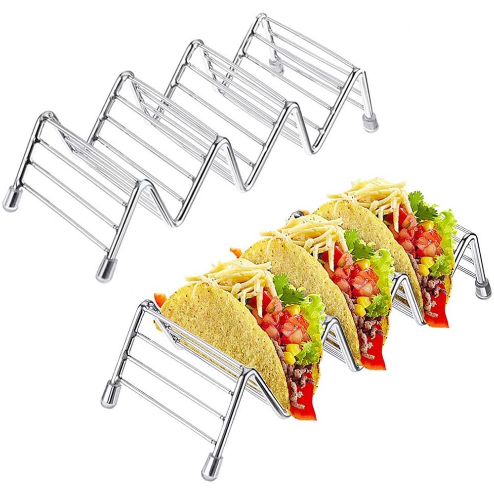 SEENDA 3 PCS Stainless Steel Taco Holder Stand,Metal Tray Holders For