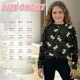 thumbnail image 7 of Xoenoiee Bee Honeycomb Print Girls's Cropped Sweatshirts Fall Sweaters Fashion Hoodies Half Zip Pullover Long Sleeve Shirts Clothes with Pocket, Size 5-6 Years, 7 of 7