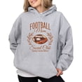 thumbnail image 3 of Football Mom Social Club Hoodie for Women Game Day Cheering From the Sidelines Pullover, Gray Hoodie, XL, 3 of 8