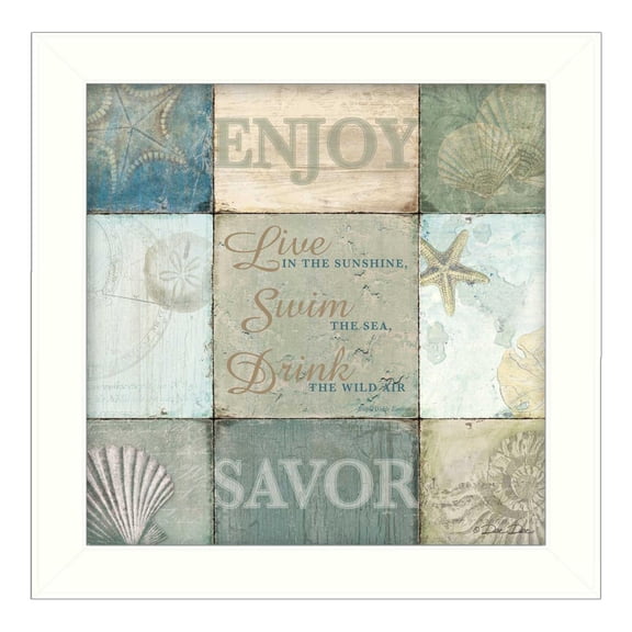 TrendyDecor4U Live In The Sunshine By Dee Dee Printed Wall Art DD107-712W