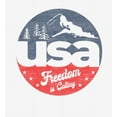 thumbnail image 2 of Americana USA Freedom Is Calling White Adult Crew Neck Long Sleeve Tee-Medium, 2 of 3