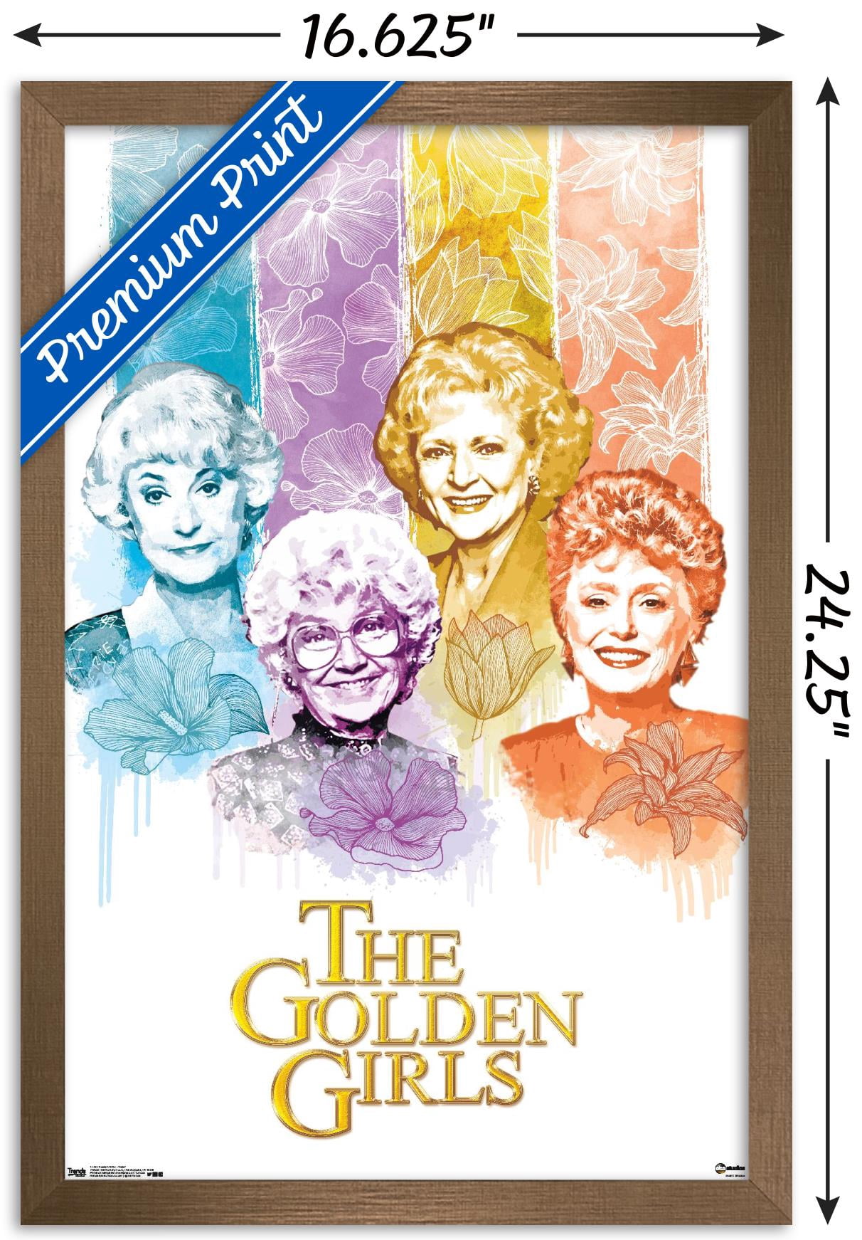 The Golden Girls - Older Wall Poster, 14.725" x 22.375", Framed