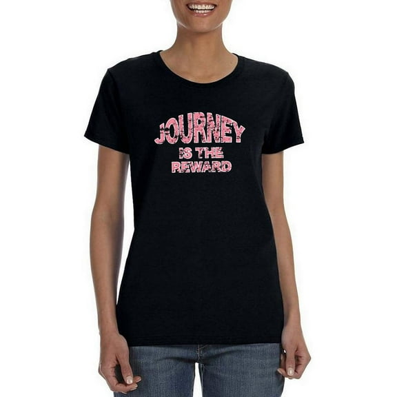 Journey Is The Reward T-Shirt Women -Smartprints Designs, Female 5X-Large