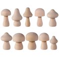 thumbnail image 1 of 10 Pcs Décorations de Champignon en Bois Accessoires de Champignon, 1 of 8