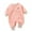 Pink, variant on ShomPort Baby Fleece Jumpsuits Newborn Boys Girls Thickened Long Sleeve Romper Infant Warm Loungewear