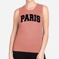 thumbnail image 2 of Paris College Style Women's Muscle Tank Large Desert Pink, 2 of 5