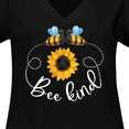 thumbnail image 4 of Inktastic Bee Kind Bees and Sunflower Women's Plus Size V-Neck T-Shirt, 4 of 5