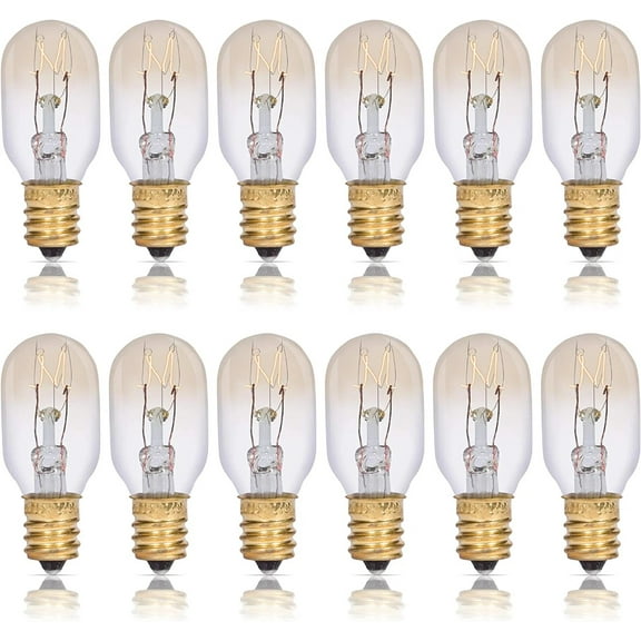 Simba Lighting T6.5 25W Replacement Bulb Mini Tube Shape 120V, E12 Candelabra Base, 2700K, 12-Pack