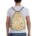 thumbnail image 2 of Easygdp Honey Honeycomb Drawstring Backpack, Beach Sackpack, Travel Sackpack Lightweight for Sports, Gym, Travel, Swimming - Medium, 2 of 9