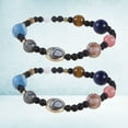 thumbnail image 6 of MLINS Universe Bracelet with Natural Stone Beads Representing Eight Planets for Adults Multi Color 2 Pieces, 6 of 8