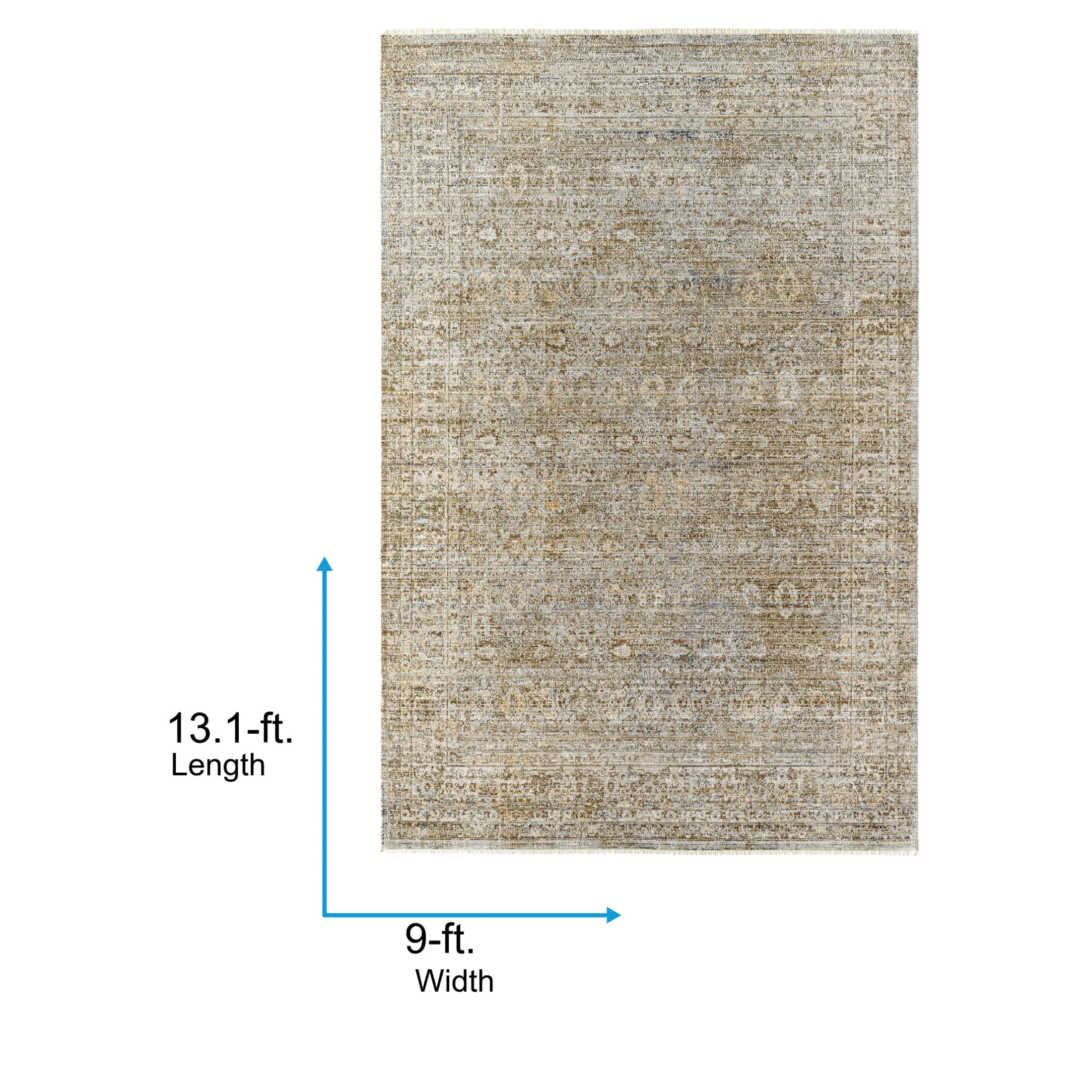 Livabliss x Becki Owens Margaret Medallion Washable Area Rug,9' x 13'1",Gray