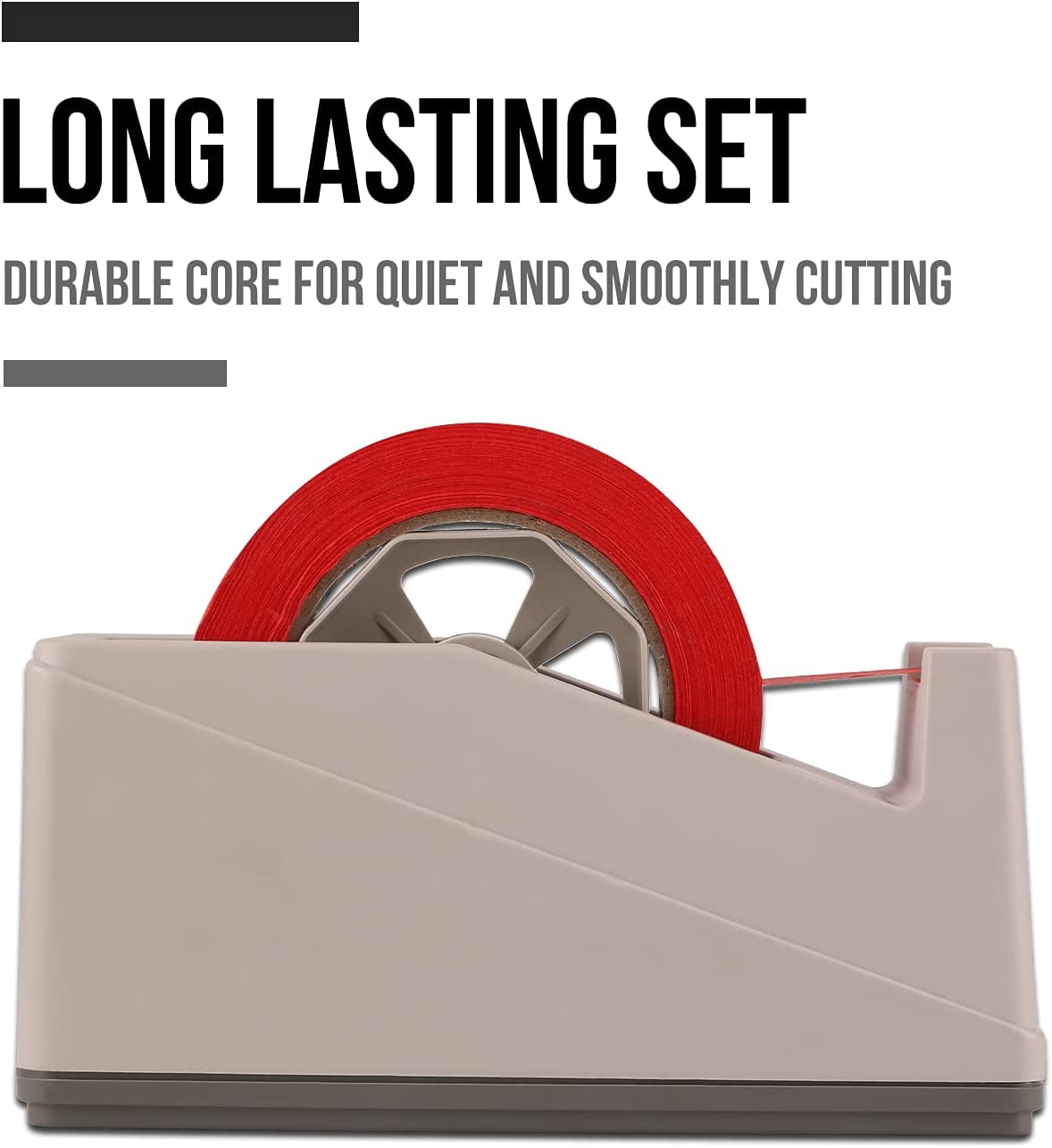 Desktop Tape Dispenser Holder with Large 3 inch Core for Masking, Heat Transfer, Painters, Freezer, Kitchen Tape