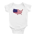 thumbnail image 1 of Usa Map Flag Funny Baby Clothes Bodysuit Boy Girl Unisex, 1 of 3