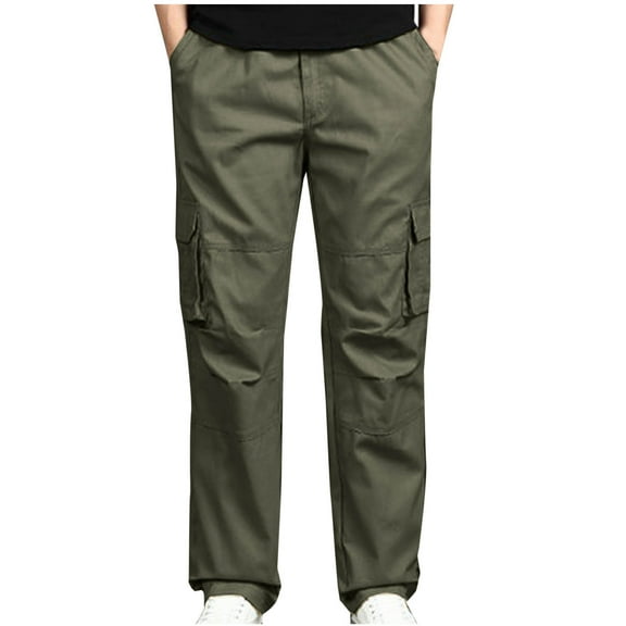 Htigea 2024 Big And Tall Hiking Pants Men's Cotton Cargo Pants Tapered Harem Pants Sport Long Pants Athletic Running Joggers Gym Workout Bottoms M-5XL