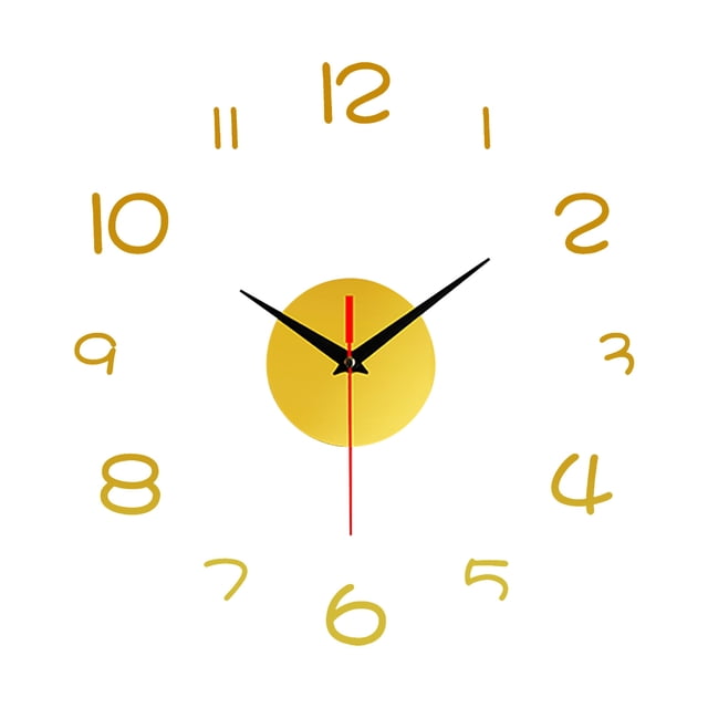11-23-Inch Number DIY 3D Wall Clock Quartz Home Office Decoration Art Clock