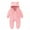 Pink, variant on Youmylove Coat Thick Bear Snowsuit Boys Warm Jumpsuit Girls Hooded Baby Girls Coat Jacket Cute Clothing