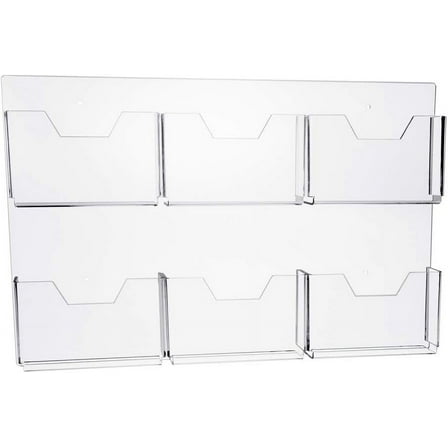 SOURCE ONE Multiple Pocket Deluxe Clear Postcard Holder Display Wall Mount