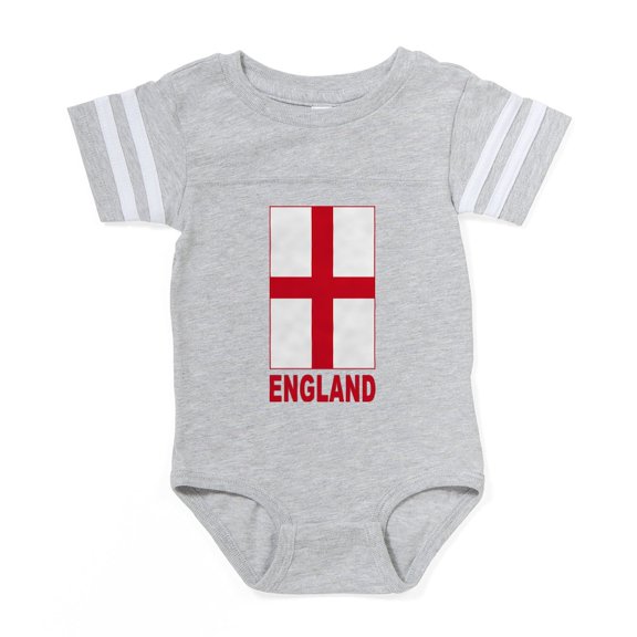 CafePress - England_B - Cute Infant Baby Football Bodysuit