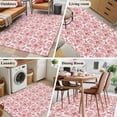 thumbnail image 5 of 2.7'x5' Area Rugs, Red Botanical Indoor Outdoor Area Rug for Living Room Bedroom, Watercolor Rustic Tree Abstract Washable Bathroom Rugs Kitchen Floor Carpet Mats Home Decor Aesthetic, 5 of 8