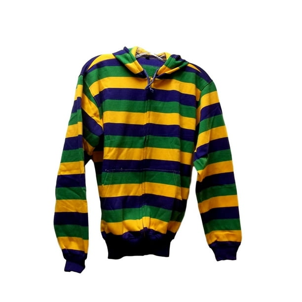 mardi gras striped hoodie