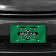 thumbnail image 2 of Marshall University Thundering Herd Green Mirrored Laser Cut License Plate Laser Tag, 2 of 8