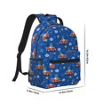 thumbnail image 2 of Yiaed Dinosaur Driving Print School Backpack College Backpack Daypacks for Students High School Spacious and Durable Daypack for Work and Travel-One Size, 2 of 6