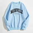 thumbnail image 4 of Gaexia Oversized Sweatshirt for Women Fall Letter Print Oversize Sweatshirt Long Sleeve Pullover Top Comfortable Casual Streetwear Fashion,Light Blue,S, 4 of 4