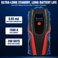 thumbnail image 3 of Car Jump Starter 12V Emergency Power Bank with LED Flashlight Black ABS PC Lightweight Portable for Car Use, 3 of 8
