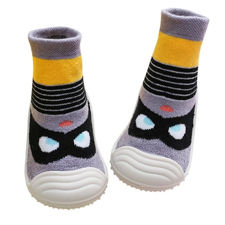 

Siilsaa baby toddlers anti slip fuzzy slipper floor breathable thick kids boys girls indoor outdoor winter warm shoes socks B 0-6 Months