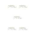 thumbnail image 3 of Transemion Resin Animal Shape Sculpture Glossy Decorative Home Decor Ornament White 5Set, 3 of 6