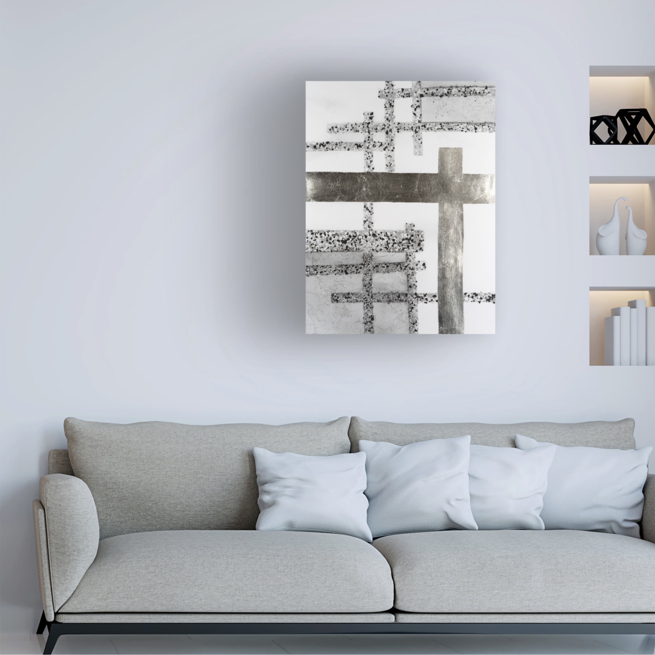 Trademark Fine Art Vanna Lam  Terrazzo Grid  I Canvas Wall Art