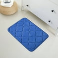 thumbnail image 1 of 1 Piece Geometric Design Solid Color Memory Foam Rug Set Non-Slip PVC Backing, 1 of 5