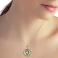 thumbnail image 4 of Galaxy Gold GG 14K Yellow Gold Checkerboard Cut Round Green Amethyst Pendant Necklace - Renewal & Love - 16" to 24" - Fine Jewelry for Women, 4 of 4